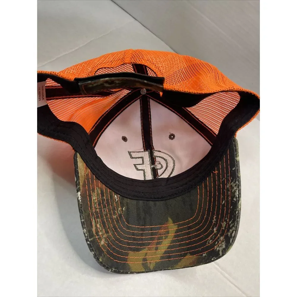 Cap Hat Camo Neon Orange Mesh C&F(bank) Embroidered Adjustable‎
